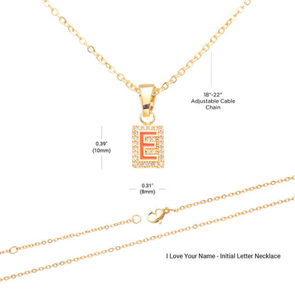 My Love, Happy Birthday - Initial Letter Necklace | Moving Phrases