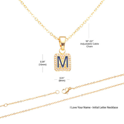 To My Daughter, I couldn't be more prouder to be your Mom - Initial Letter Necklace | Moving Phrases