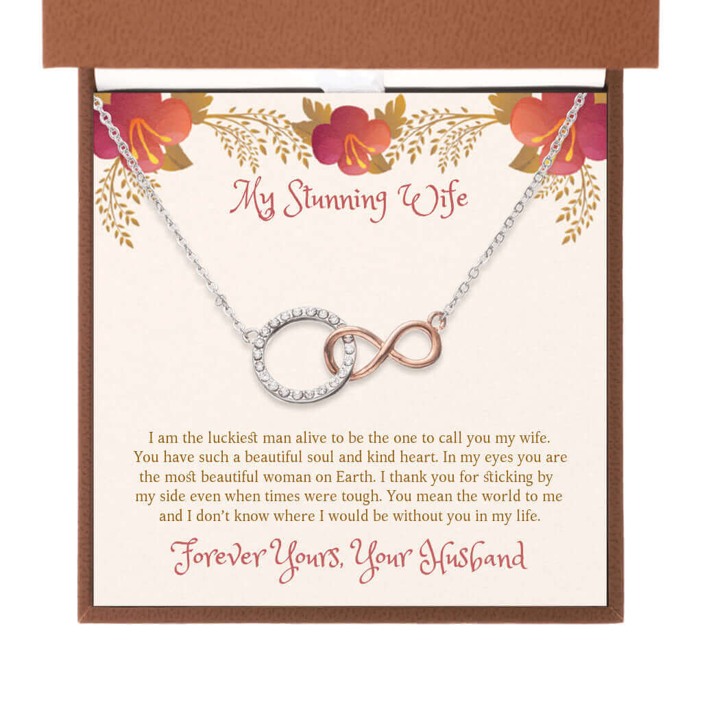 My Stunning Wife - Infinity Circle Necklace | Moving Phrases