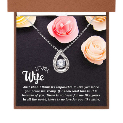 To My Wife, Just When I think - Floating Stone Necklace | Moving Phrases